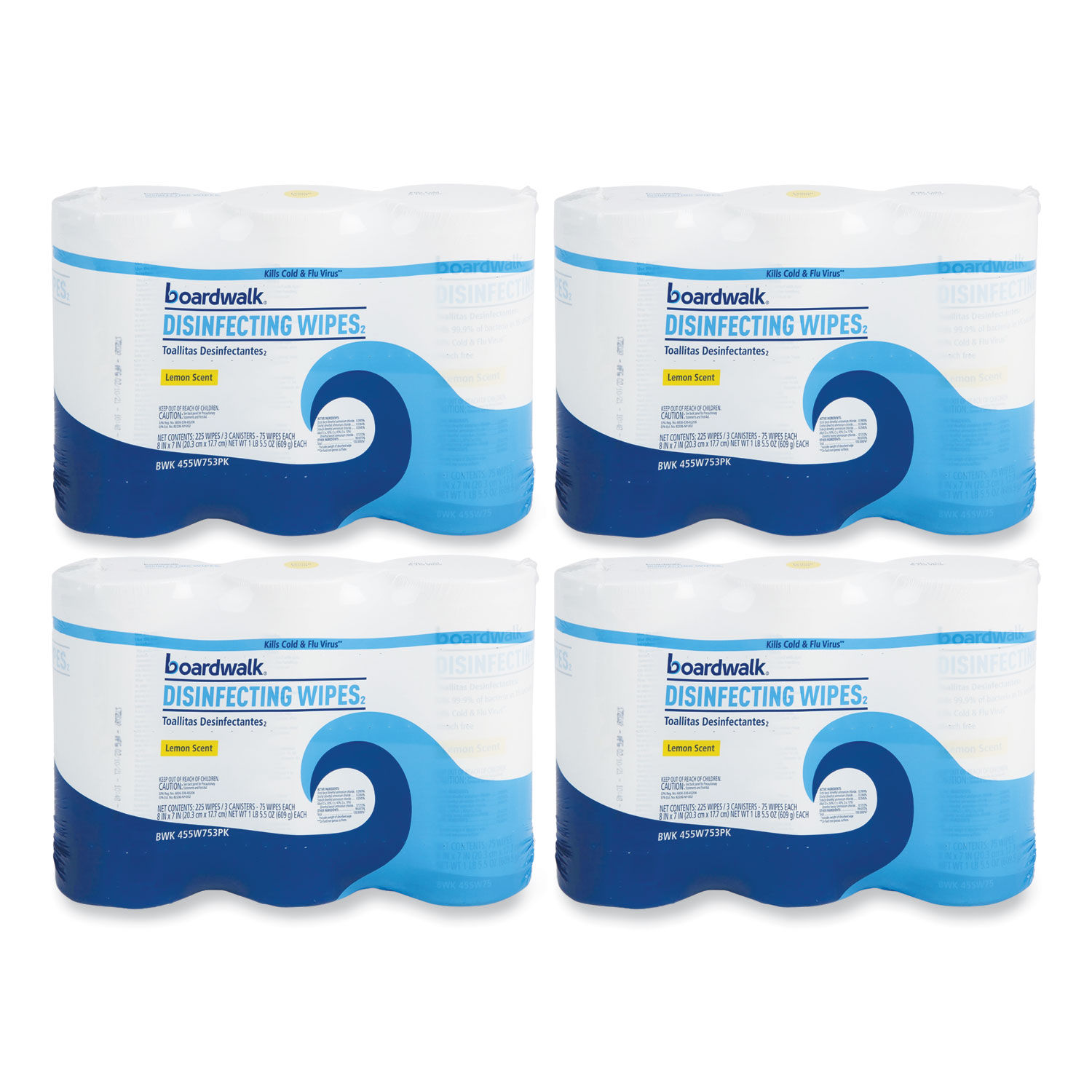 Disinfecting Wipes by Boardwalkandreg; BWK455W753CT