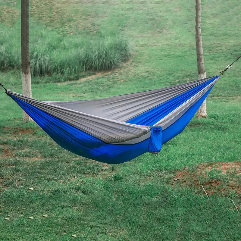 Integrated storage nylon silk hammock use for camping hiking