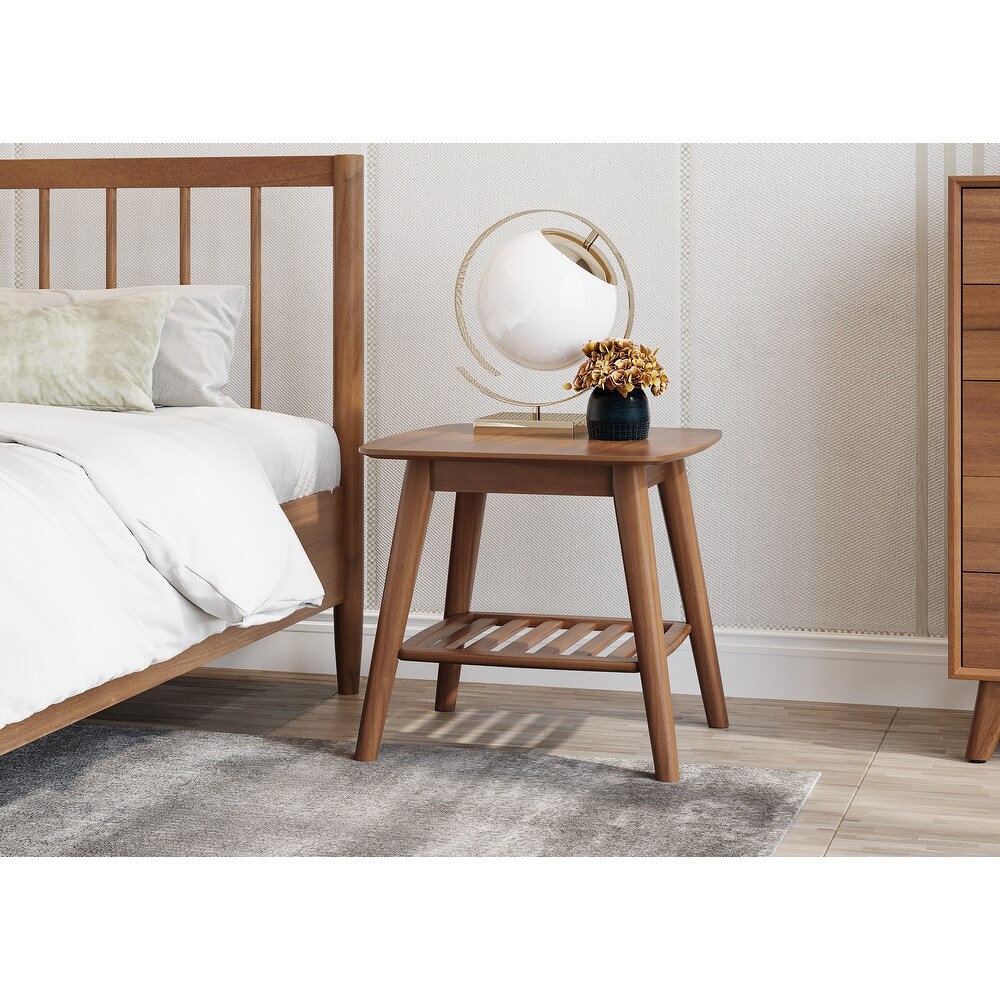 Rye Studio Santos Modern Nightstand w/ Shelf and Drawer