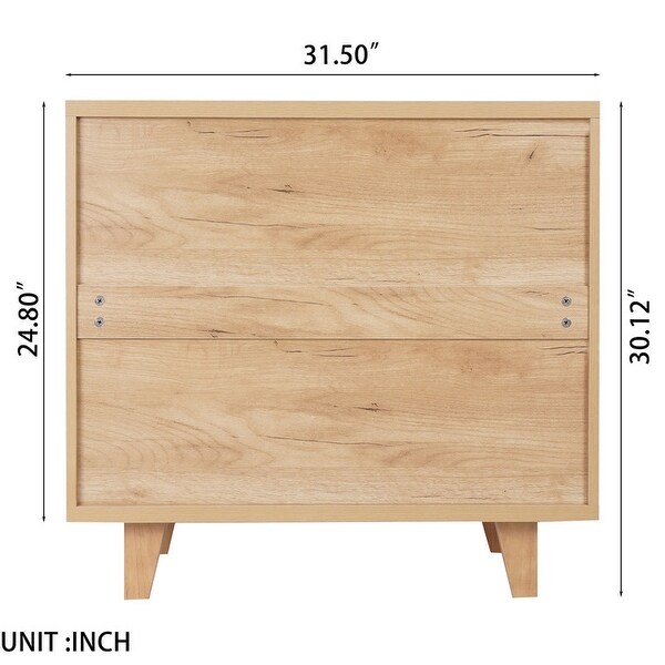 3-Drawer Chest Bedside Table Storage Cabinet - - 36400179