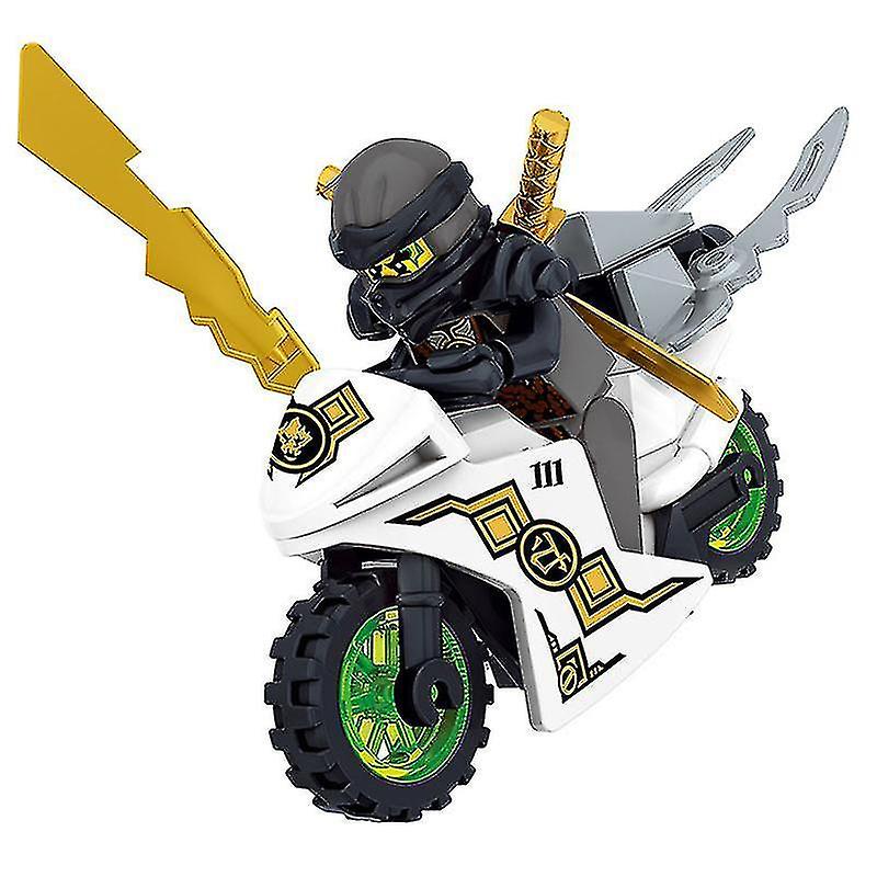 8stk Ninjago Motorcycle Set Minifigures Ninja Mini Figures Blocks Toys Fits