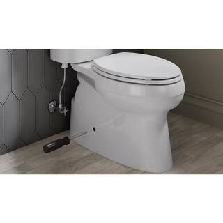 KOHLER Gleam 2-Piece Chair Height 1.28 GPF Single Flush Elongated Skirted Toilet in White Seat Included (6-Pack) K-31674-6-0