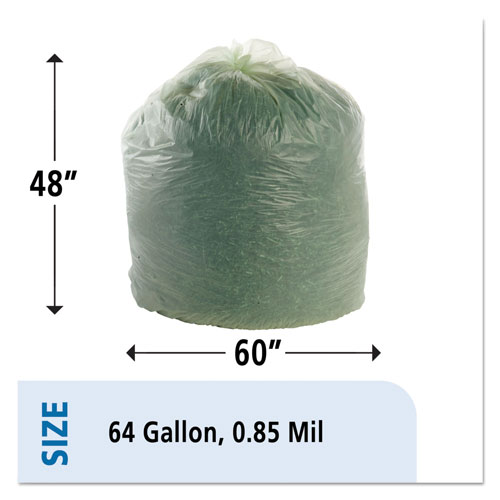 Stout EcoSafe-6400 Bags | 64 gal， 0.85 mil， 48