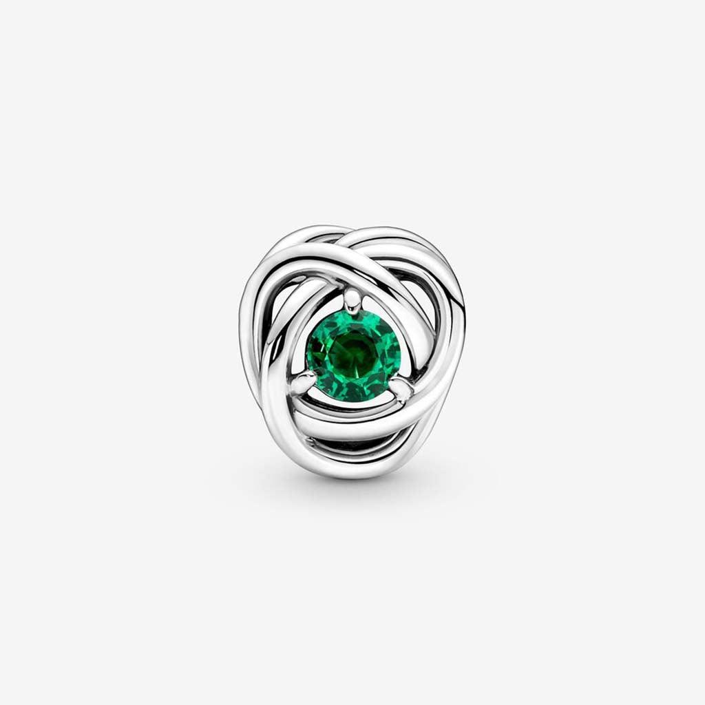 PANDORA  May Green Eternity Circle Charm