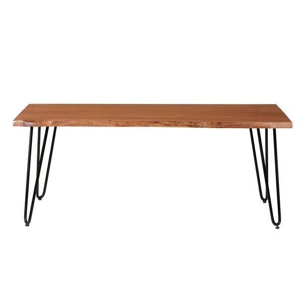 ExBrite Solid Wood Live Edge Coffee Table 19'' D X 24'' W X 46'' H