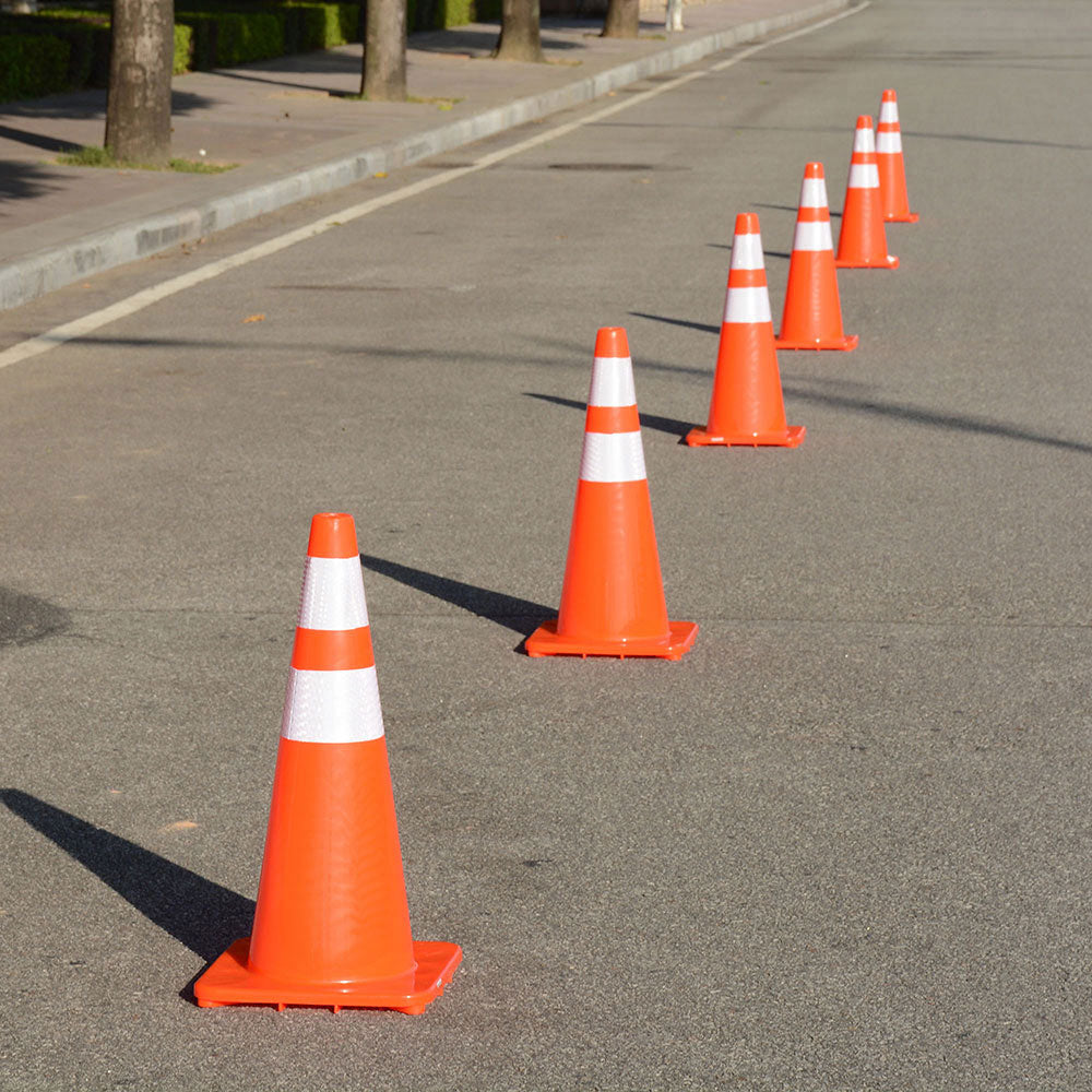 Yescom 6pcs 28-In Road Traffic Safety Cones Reflective Collar