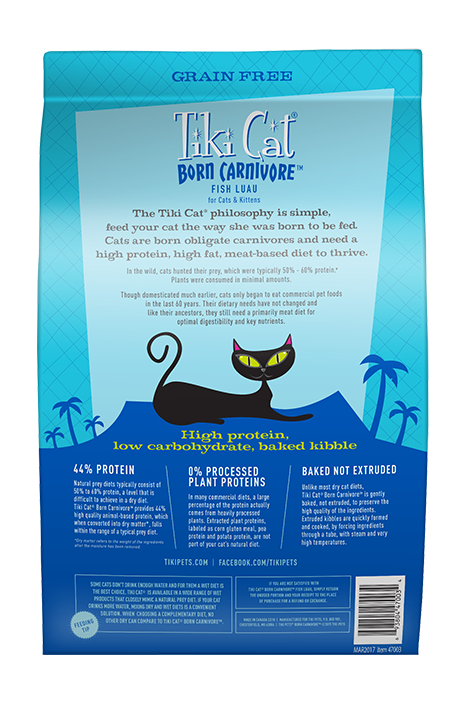 Tiki Cat Born Carnivore Fish Luau Dry Cat Food