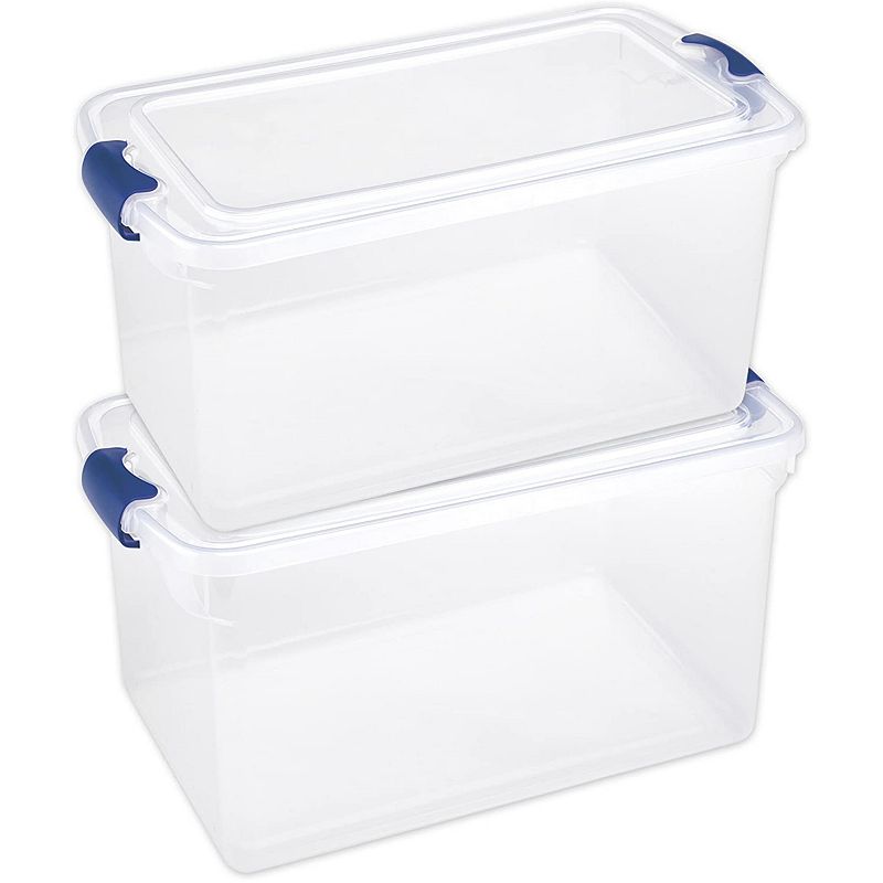 Homz 112 Quart Storage Container 2 Pack with 66 Quart Storage Container 2 Pack