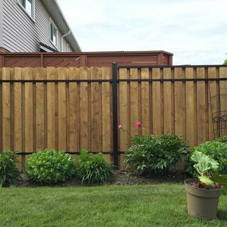 Slipfence 1.5 in. x 3 in. x 92 in. Black Aluminum Vertical Fence Stringer Kit Includes 2 Stringers 4 Brackets and All Fasteners SF2-VSK92