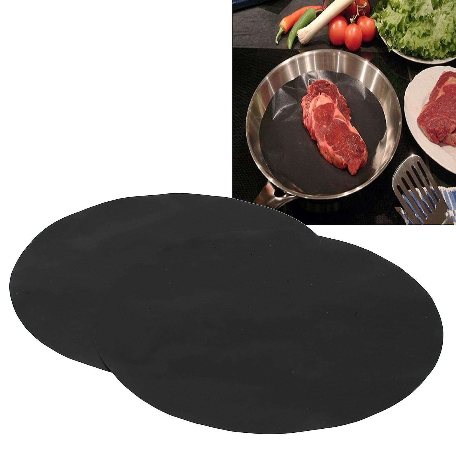 2 Pcs Trivet Mats， Non-stick Heat Resistant Pot Mat Flexible Portable Place Mat Cover Pad For Kitchen Counter， Tables (black， 9.45 Inch)
