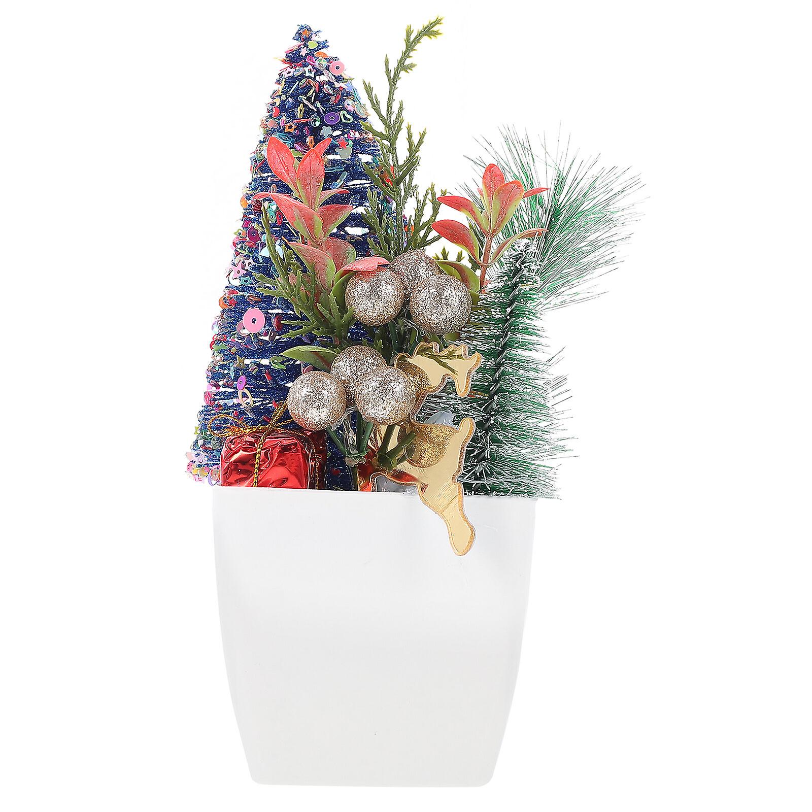 Xmas Fake Plant Adornment Delicate Artificial Plant Decor Desktop Decor