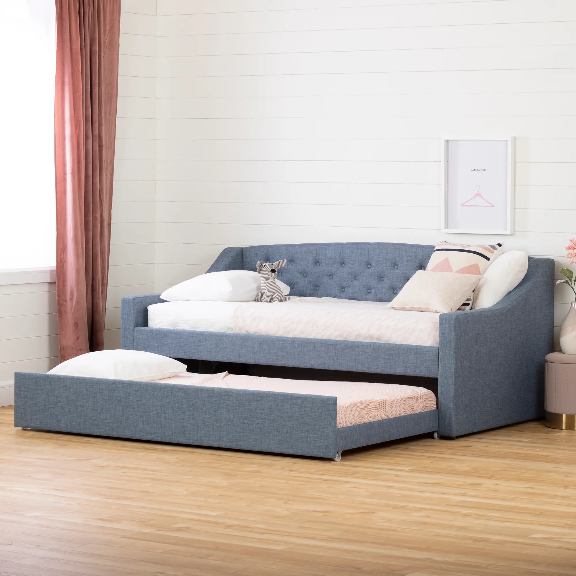 Blue Daybed With Trundle-Tiara