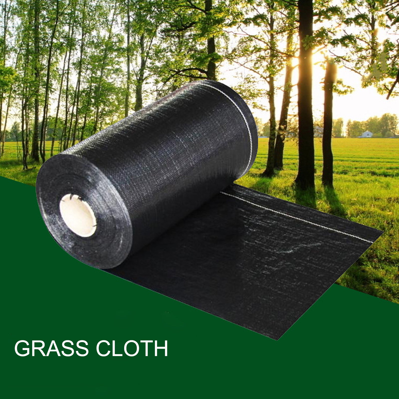 BToBackyard Plastic Mulch Ground Cover Weed Film Woven Grass Cloth Fabric Weave PP Black Garden Landscape Breathable Sheet Mat