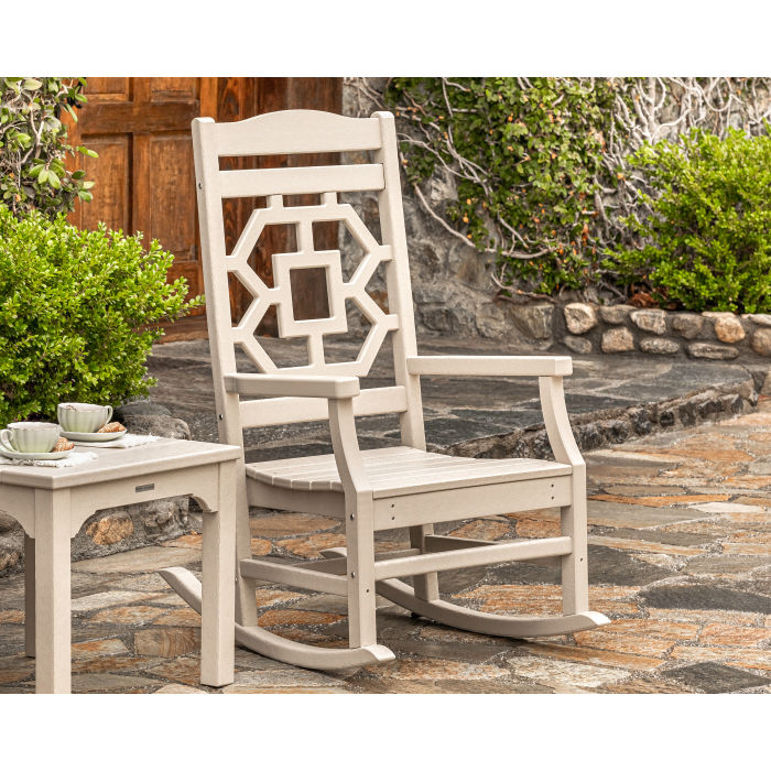 Polywood Chinoiserie Outdoor Rocking Chair by Martha Stewart