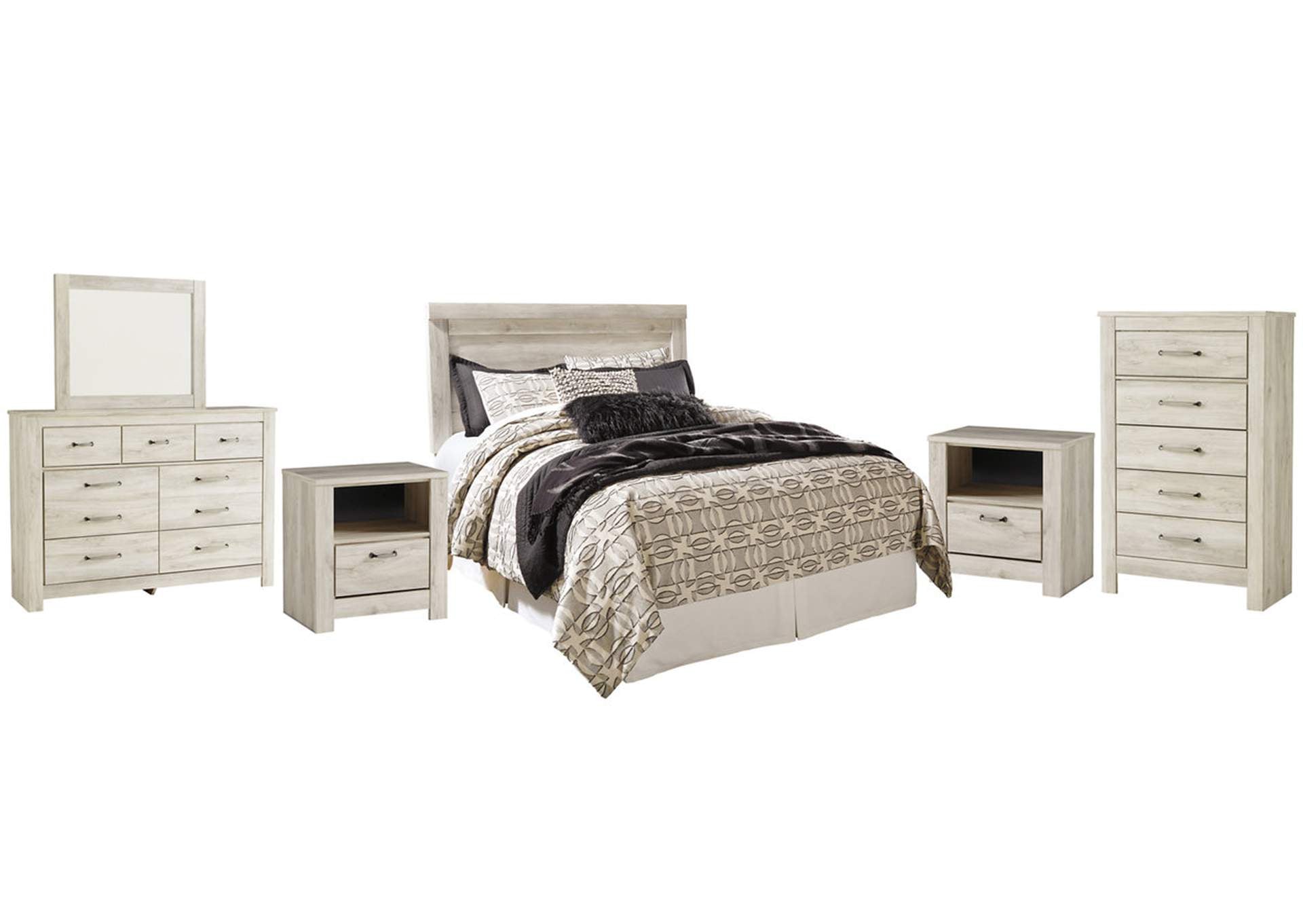 Bellaby Queen Storage Bed with Dresser and Mirror