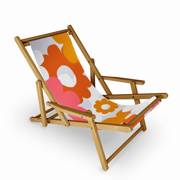 Sunshinecanteen Flower Power 1960 Sling Chair Deny Designs