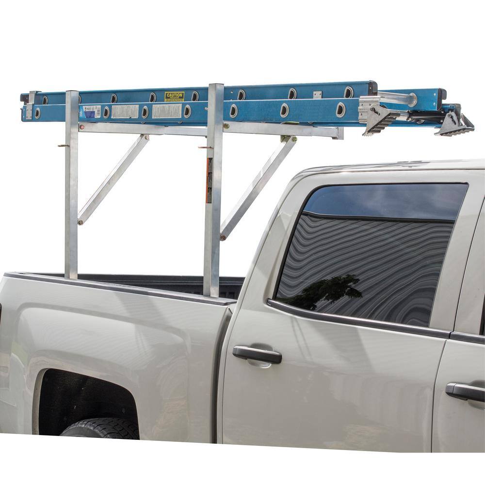 PRO-SERIES 250 lbs. Capacity Y-Style Side Mount Aluminum Utility Truck Rack for Ladders and Equipment 807257