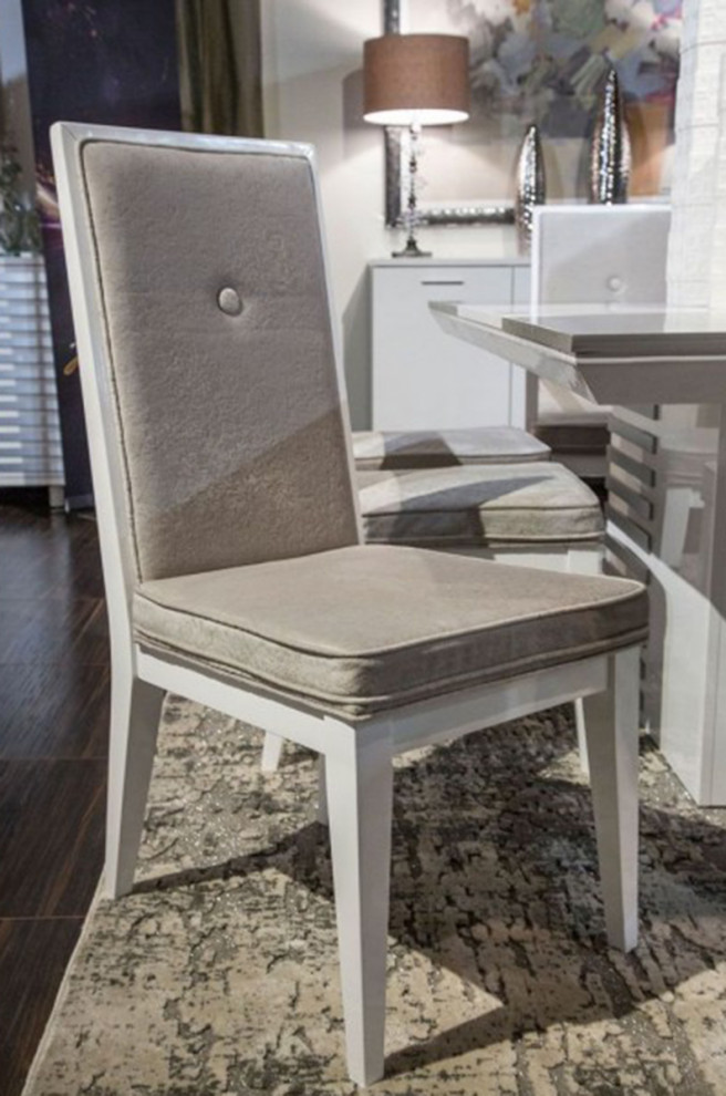 Aico Furniture Horizons Side Chair in Cloud White (Set of 2)   Transitional   Dining Chairs   by Emma Mason  Houzz