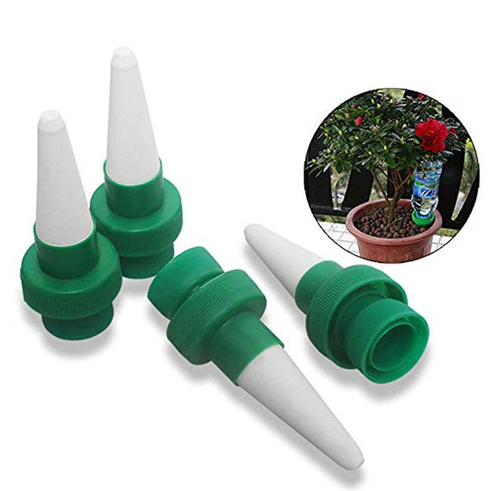 4 Packs Self Plant Watering Stakes Ceramic Vacation Watering Spikes for Plastic Bottles Watering Stakes System;4 Packs Plant Watering Stakes Vacation Watering Spikes