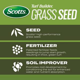 Scotts Turf Builder 2.4 lbs. Grass Seed Tall Fescue Mix with Fertilizer and Soil Improver Durable to Resist Harsh Conditions 18046