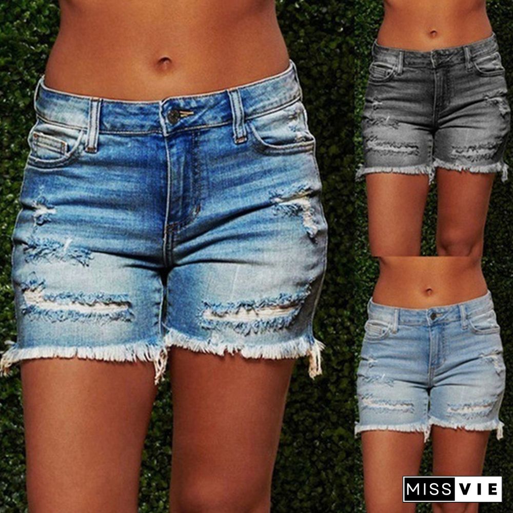 Women'S Fashion Shorts Summer Pants Denim Shorts Jeans Shorts Tight Shorts Casual Shorts Jeans Pants Slim Shorts Plus Size