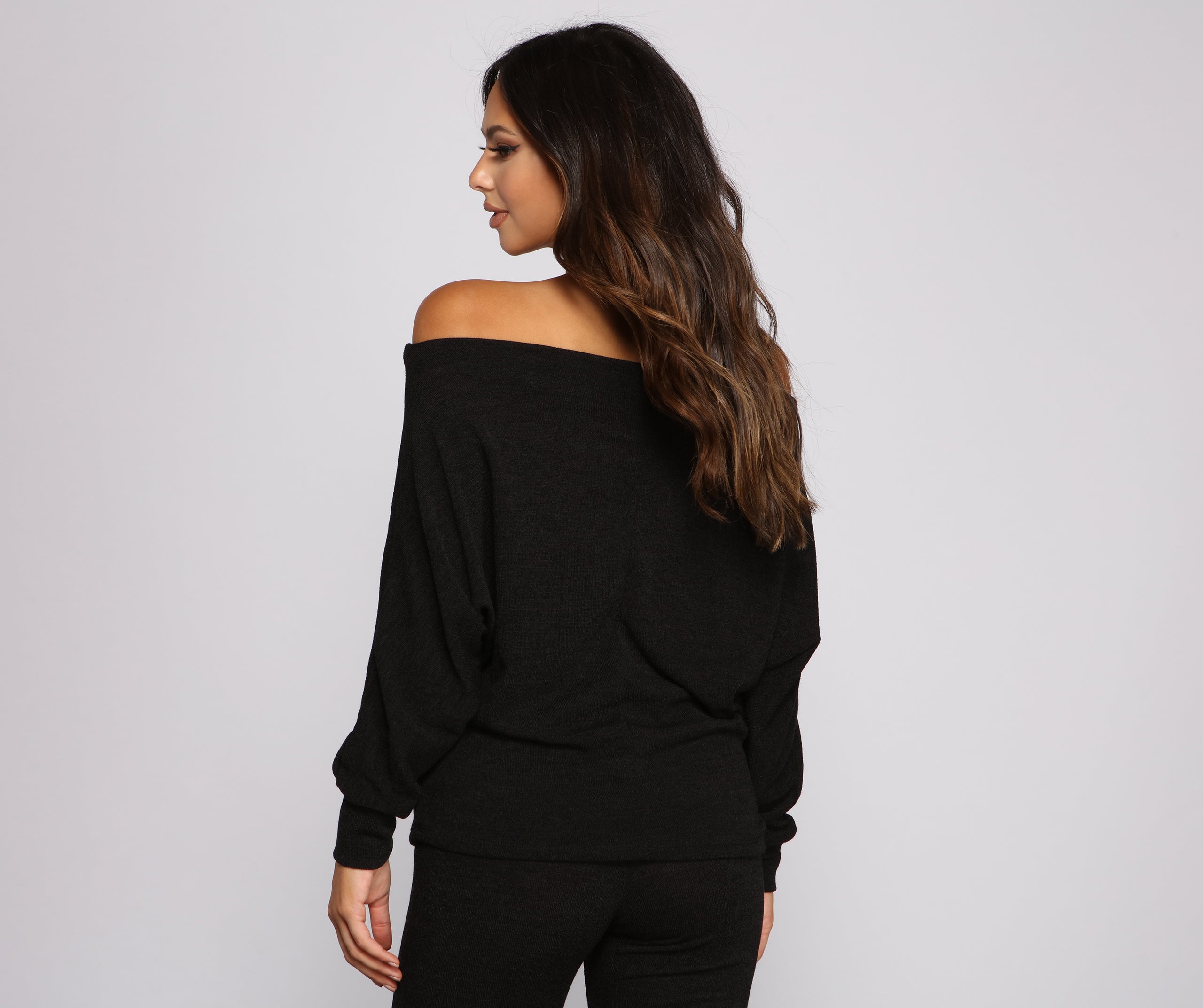 Strike A Pose Dolman Sleeve Knit Top