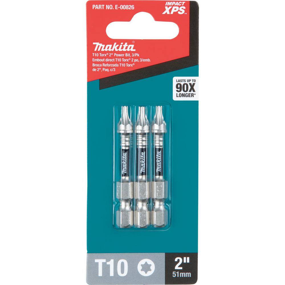 Makita IMPACT XPS T10 Torx 2 in. Power Bit (3-Pack) E-00826