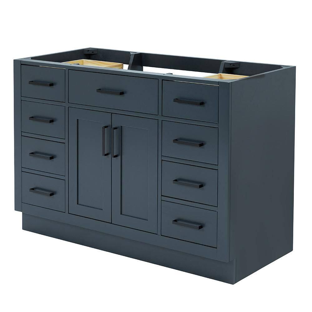 ARIEL Hepburn 48 in. W x 21.5 in. D x 34.5 in. H Bath Vanity Cabinet without Top in Midnight Blue T048S-BC-MNB