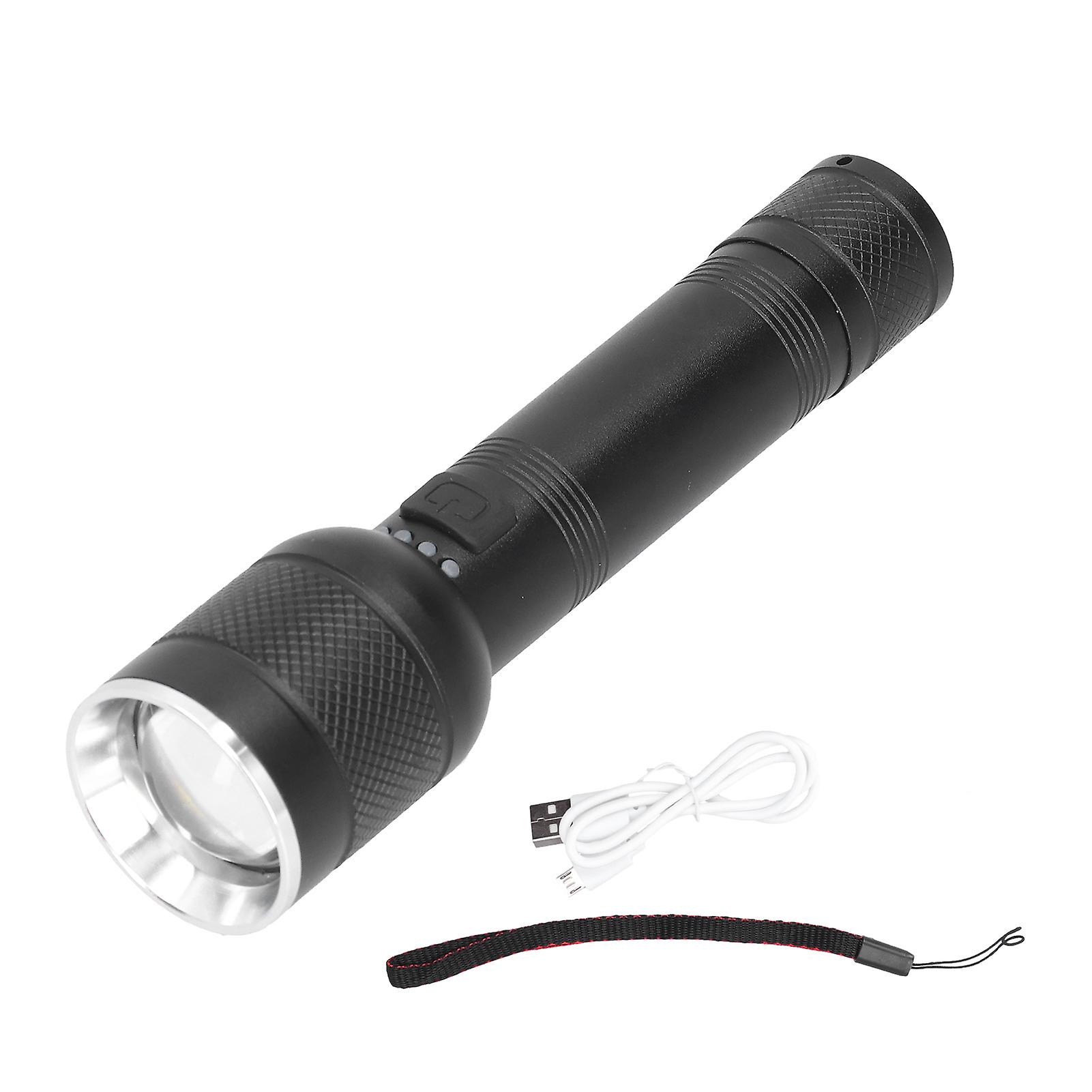 P50 Bright Flashlight Led 4gear Usb Rechargeable Retractable Zoom Durable Torch For Outdoor Night Riding