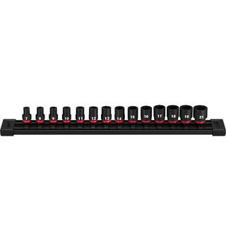 MW SHOCKWAVE 38 in. Drive Metric 6 Point Impact Socket Set (14-Piece) 49-66-7007