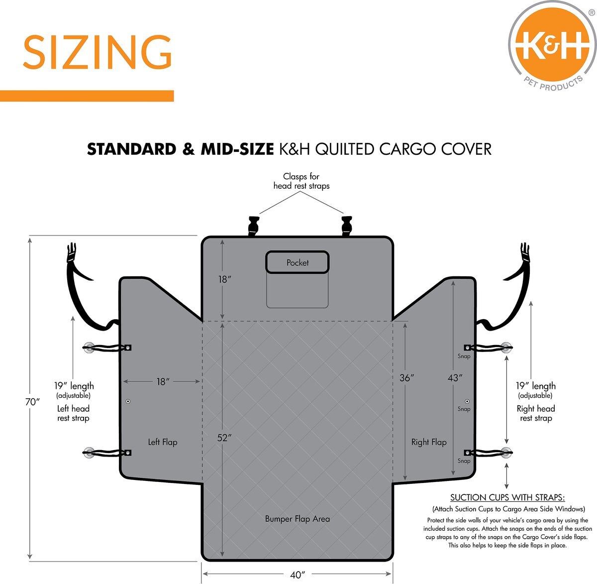 KandH Pet Products Quilted Cargo Cover