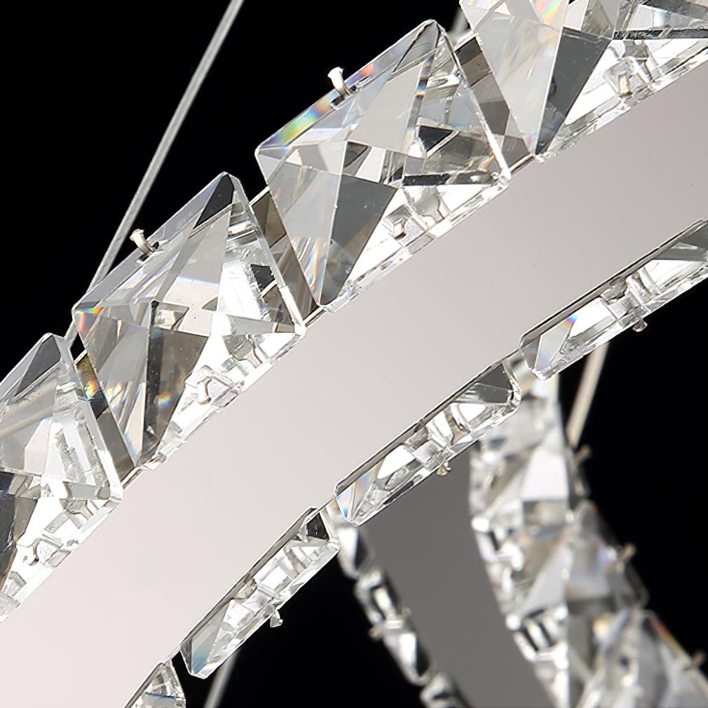 Modern Crystal Double C Chandelier