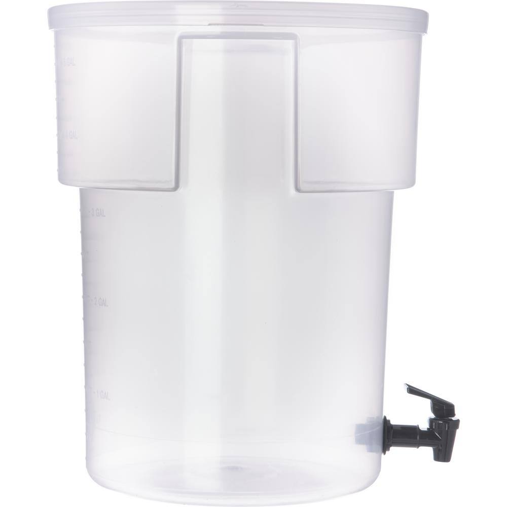 Carlisle 5 Gal. Polypropylene Beverage Dispenser with Lid and Faucet See-Thru 220930