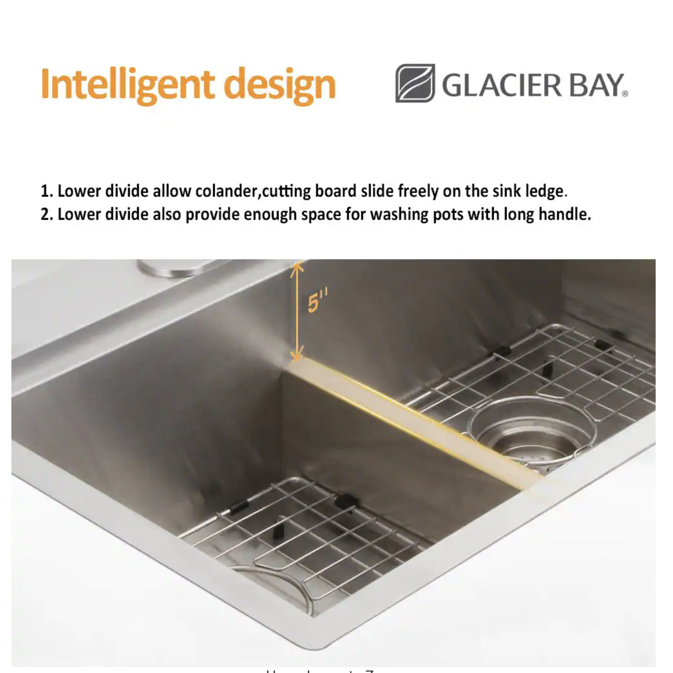 Glacier Bay Zero Radius Drop-in 18G Stainless Steel 33 in. 2-Hole 50/50 Double Bowl Workstation Kitchen Sink with Spring Neck Faucet