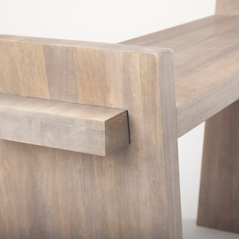 Elaine III Light Brown Solid Wood Angular Console Table   Transitional   Console Tables   by HedgeApple  Houzz