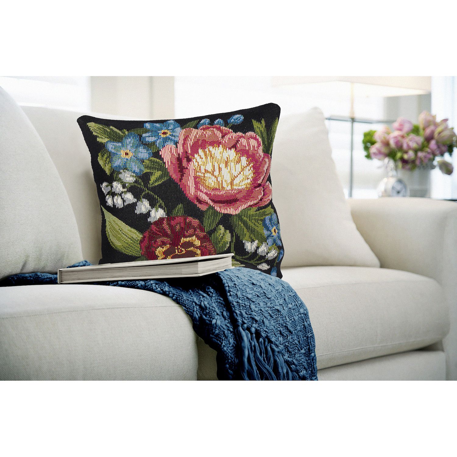 Liora Manne Marina Secret Garden Indoor/Outdoor Pillow