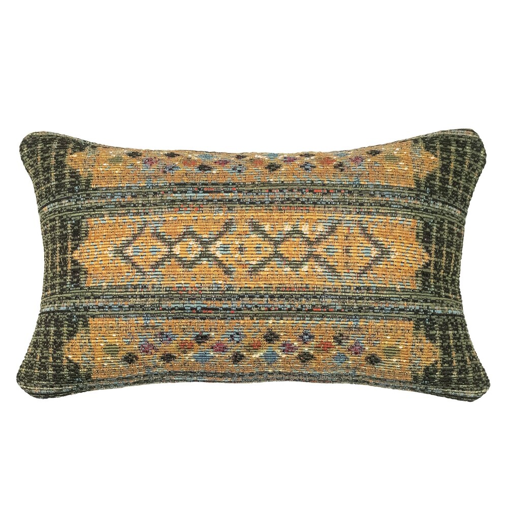 Liora Manne Marina Tribal Stripe Indoor/Outdoor Pillow Green