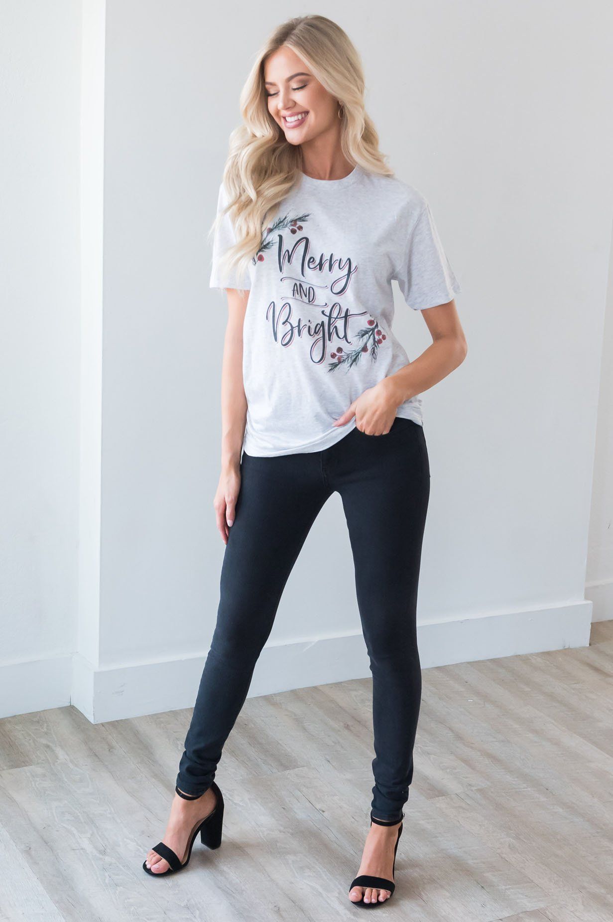 Merry & Bright Modest Tee