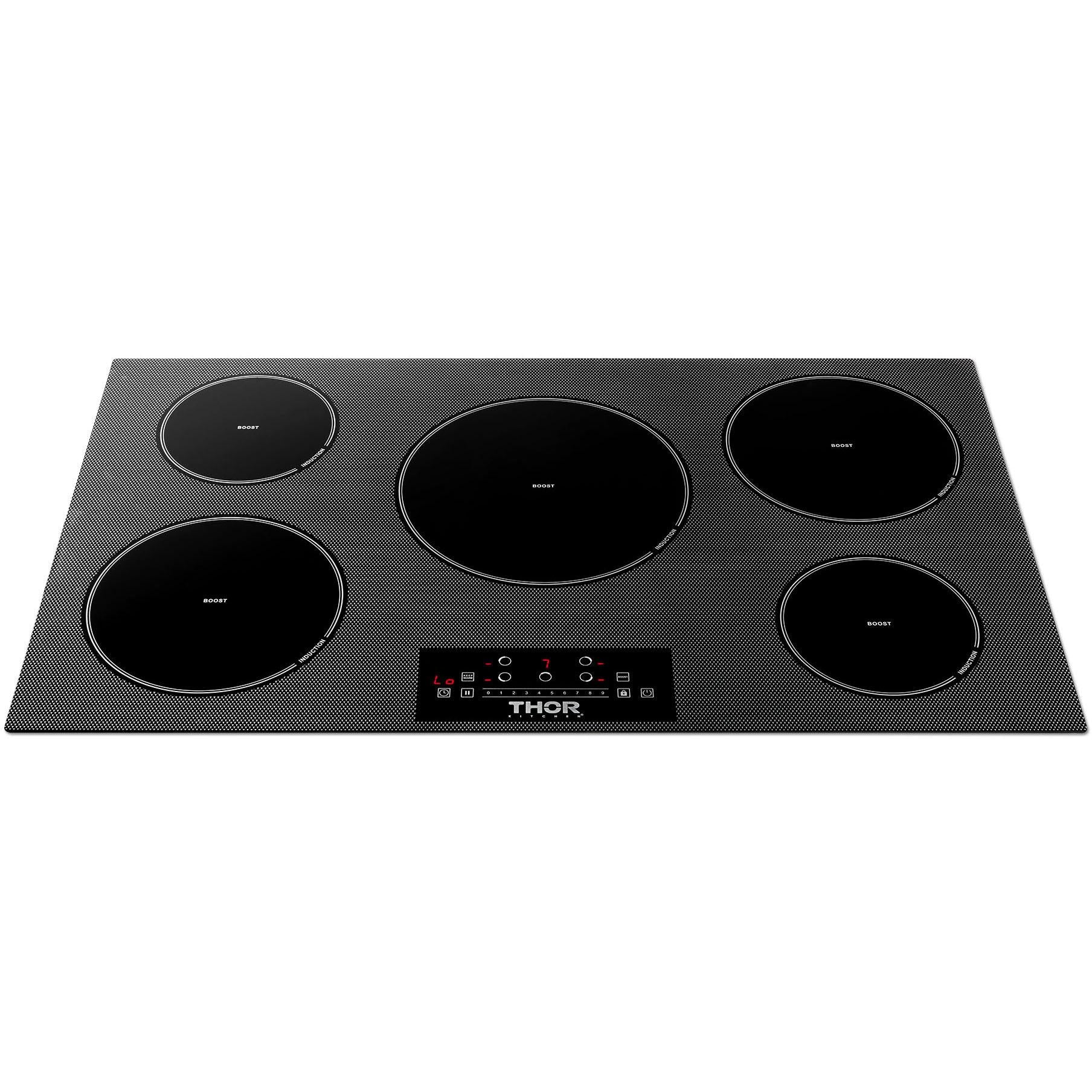 Thor Kitchen 36-Inch Built-In Induction Cooktop with 5 Elements TIH36