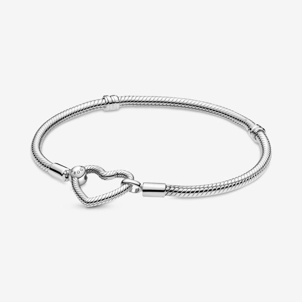 PANDORA  Pandora Moments Heart Closure Snake Chain Bracelet