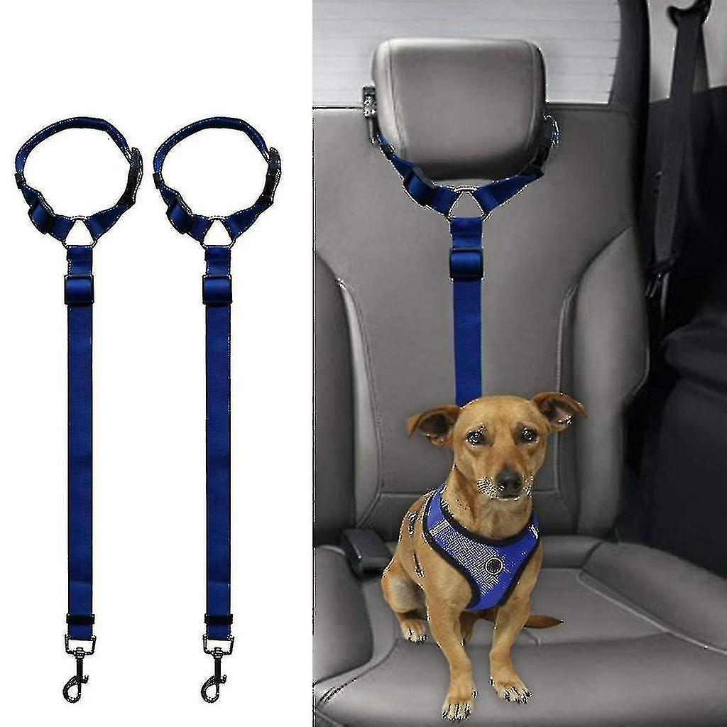 Car Dog Seat Belts， 2 Pack Car Headrest Restraint Adjustable Safety Leads