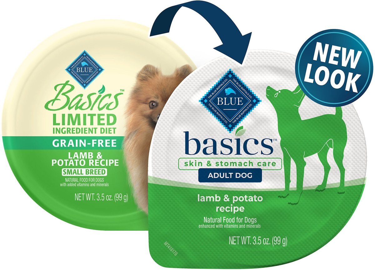 Blue Buffalo Basics Skin and Stomach Care Grain-Free Lamb and Potato Small Breed Adult Wet Dog Food