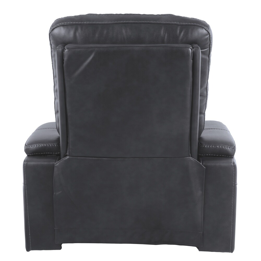 Signature Design by Ashley Gray Composer Power Recliner w/Adjustable Headrest