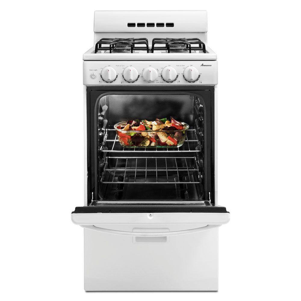 Amana 20 in. 2.6 cu. ft. Gas Range in White AGG222VDW