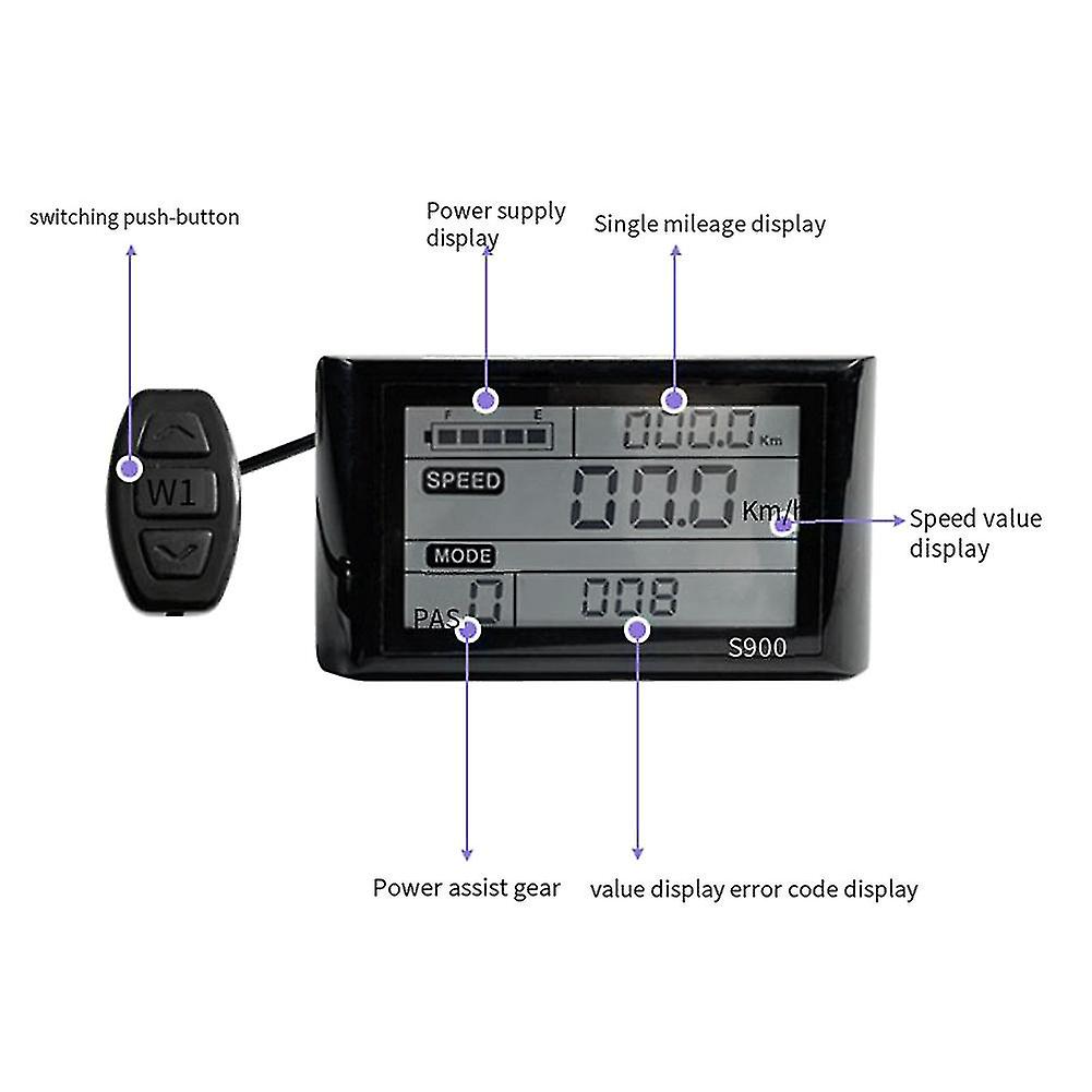 Lcd S900 Display Control Panel 5 Pin Sm Waterproof Pulg Match Jn Controller 24v36v48v For Electric