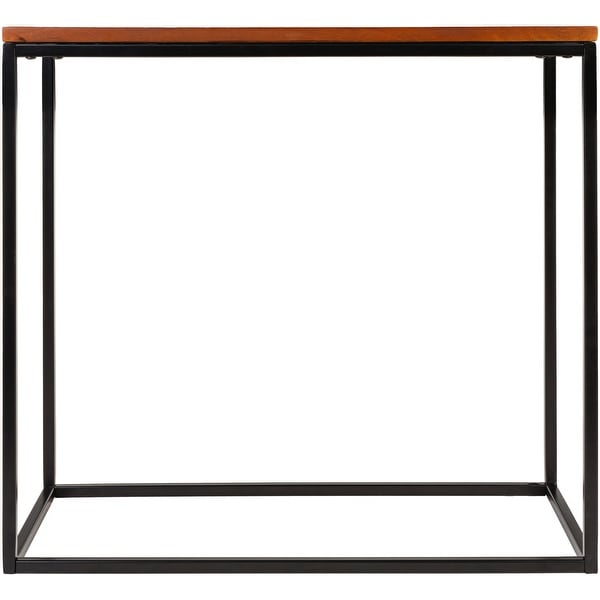 Cumo Modern Rectangular Mixed Material Frame End Table - 24