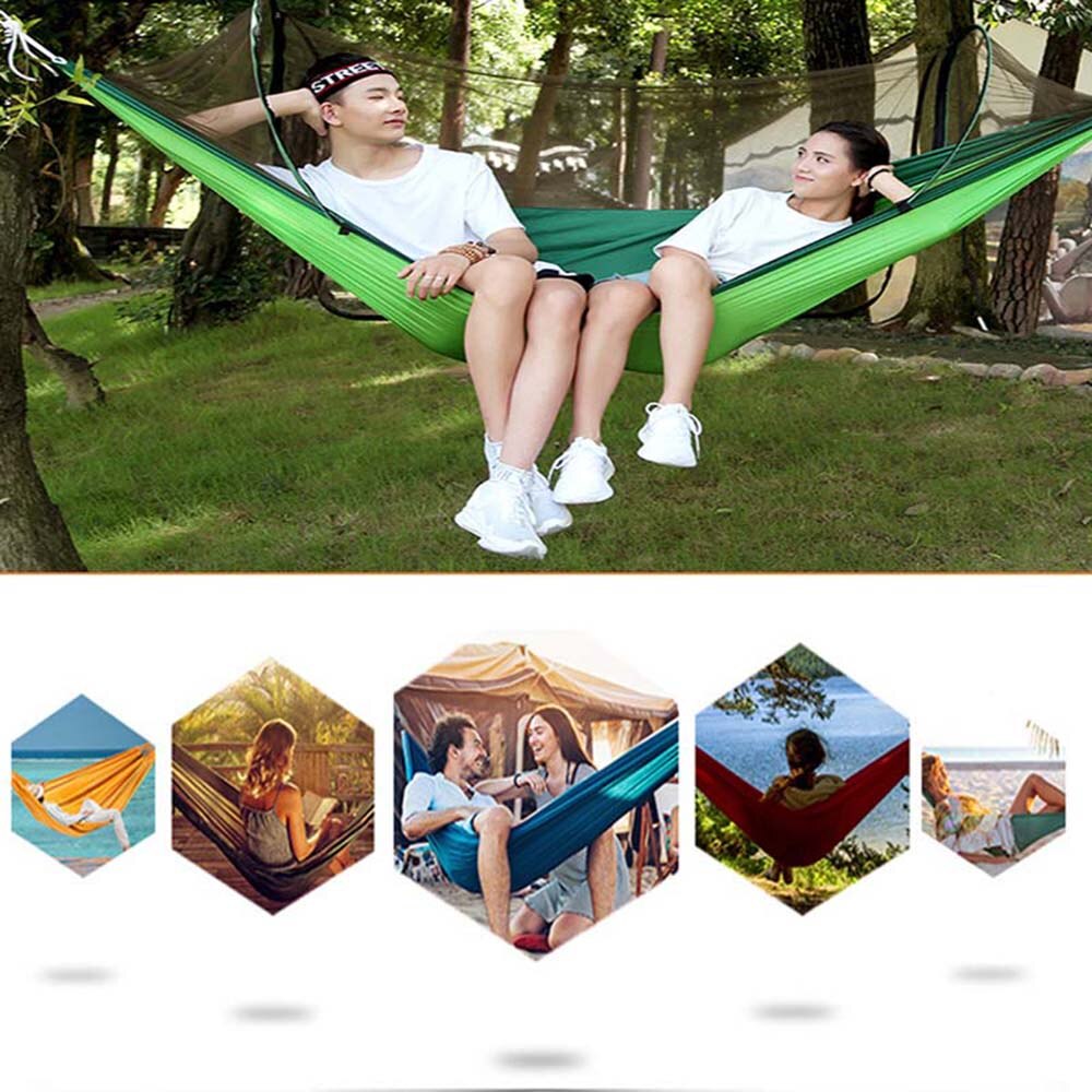 Outdoor Hammock Swing Mosquito Net Outdoor Adult Children Mosquito Drop Bed Wild Wood Shaker, Portable Outdoor Camping Hammock