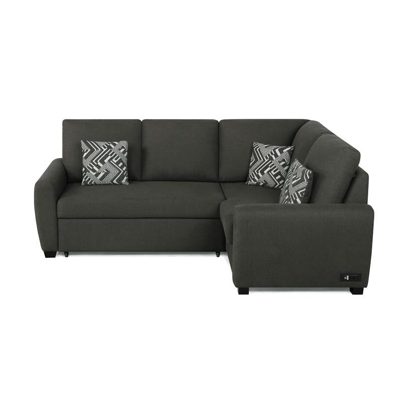 Serta Sicily Dream Lift Convertible Sofa in Charcoal Gray Fabric