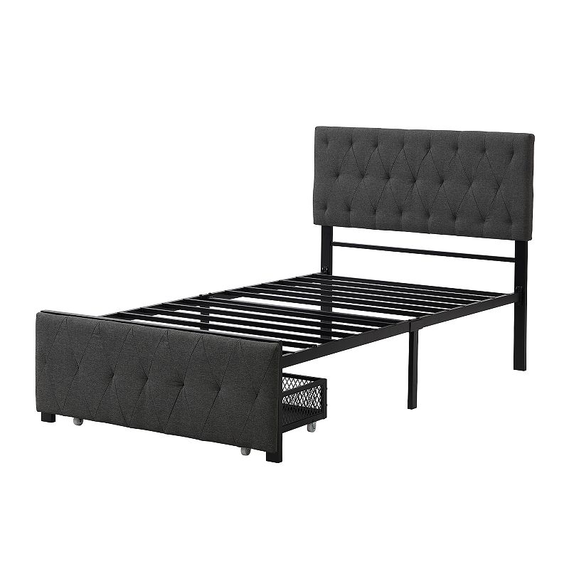 Merax Storage Bed Metal Platform Bed with A Big Drawer