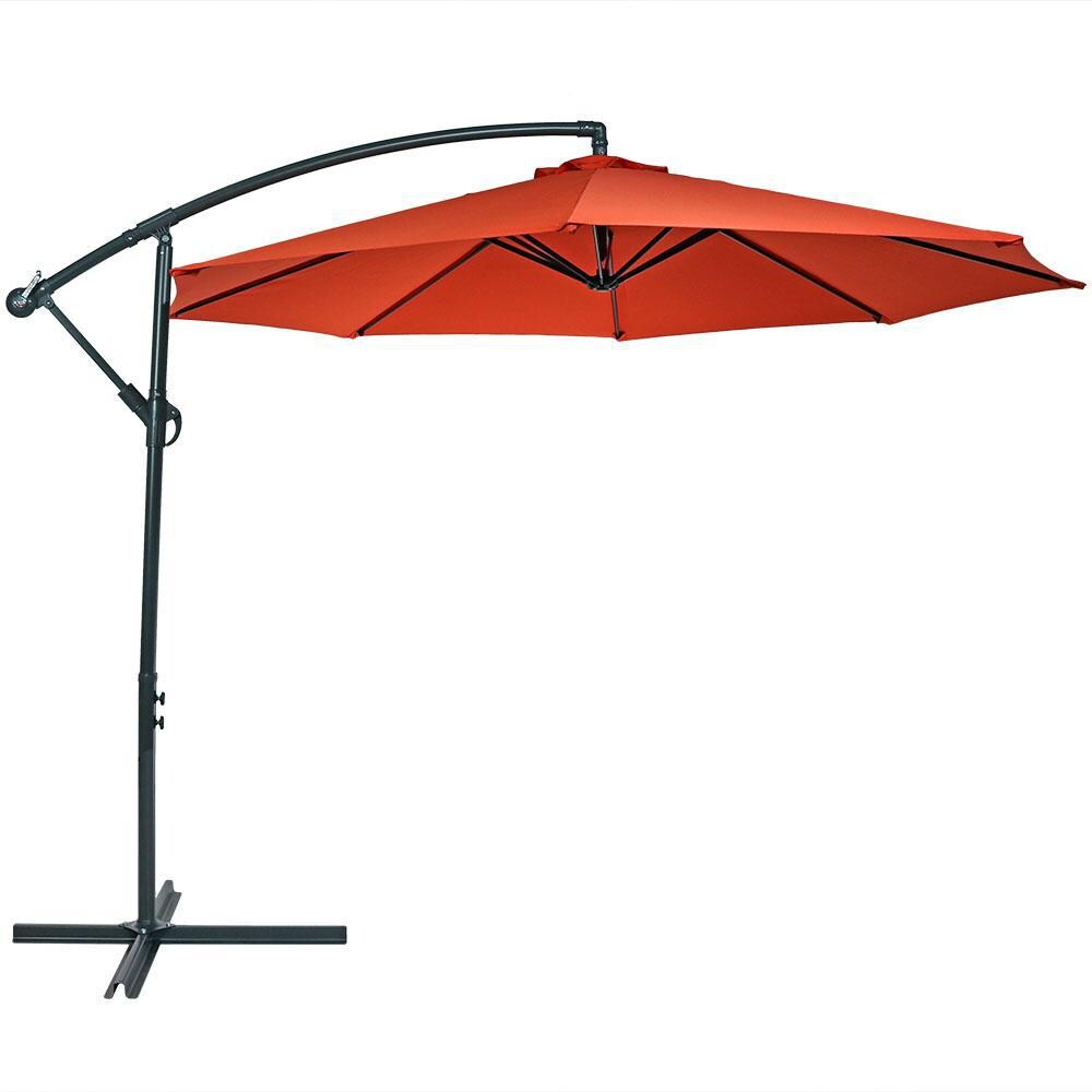 Ultimate Patio 10 Ft. Octagonal Steel Patio Cantilever Umbrella W/ Crank